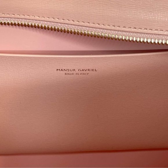 MANSUR GAVRIEL Small Zip Blush Saffiano Leather Tote - Picture 6 of 10